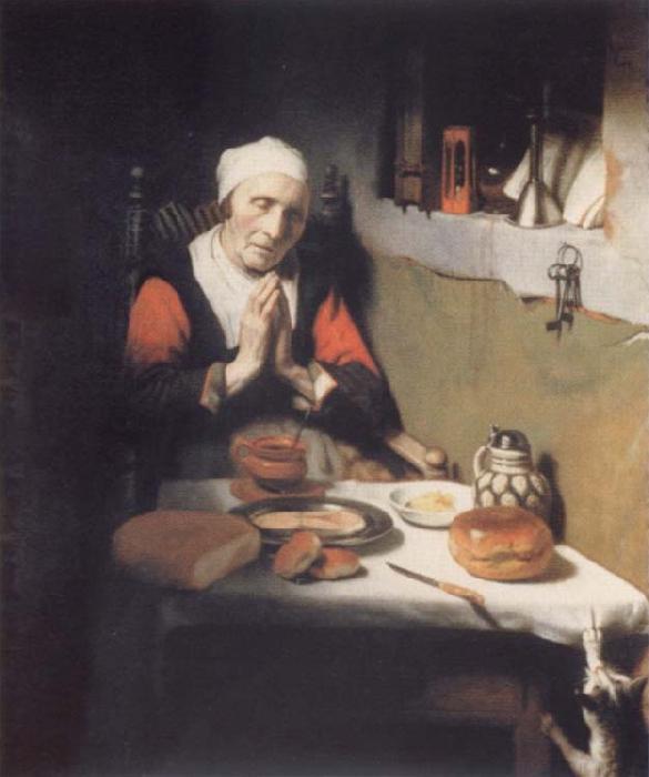 MAES, Nicolaes Old praying woman oil painting image